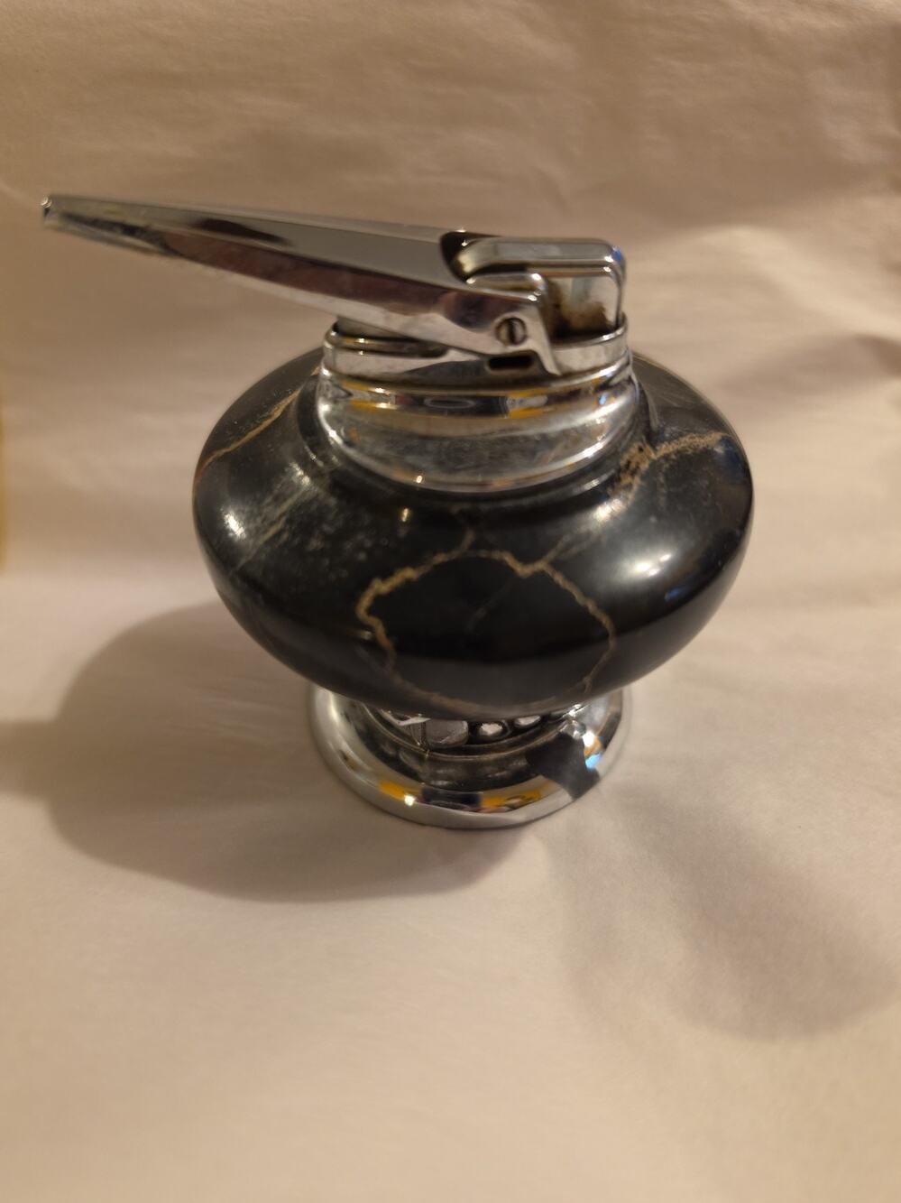 Non working Vintage Lighter Ronson NORDIC Italian Black Marble Table Lighter